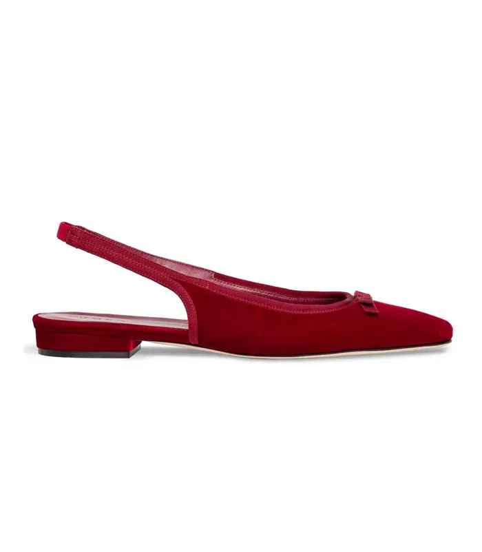 DEN Cossima Slingback Ruby Velvet Women Shoes DEN Cossima Slingback Ruby Velvet Women Shoes