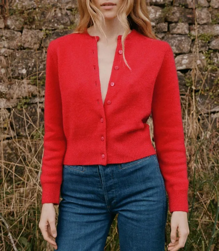 DEN Fairchild Cashmere Cardigan Tomato Women Knitwear