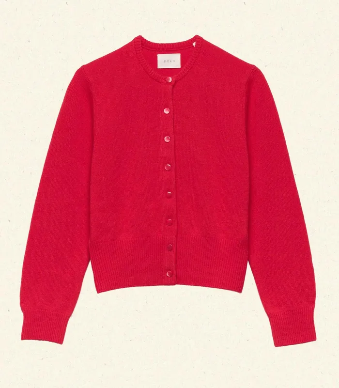 DEN Fairchild Cashmere Cardigan Tomato Women Knitwear