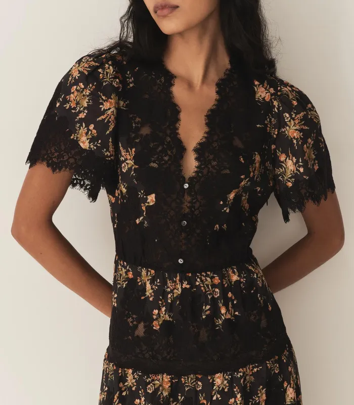 DEN Graciella Dress Foxglove Floral Women Dresses