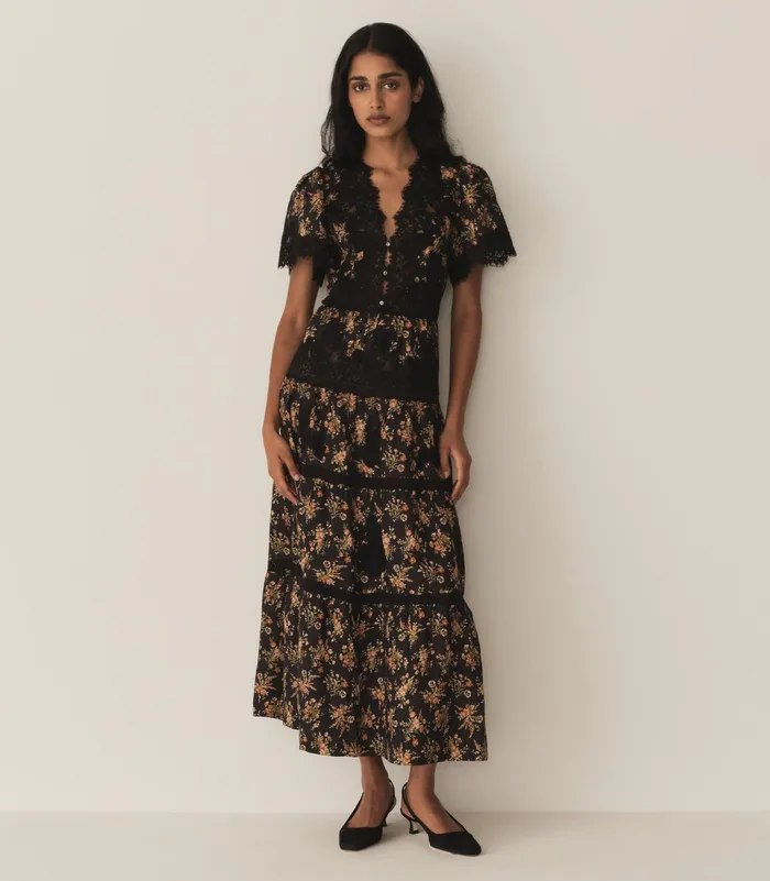 DEN Graciella Dress Foxglove Floral Women Dresses