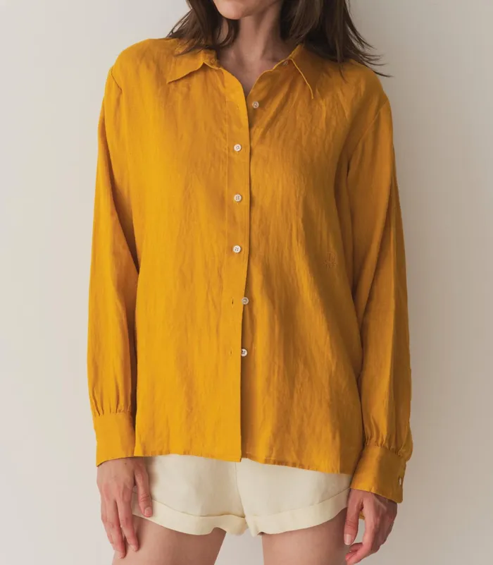 DEN Hava Linen Top Sunflower Women Tops