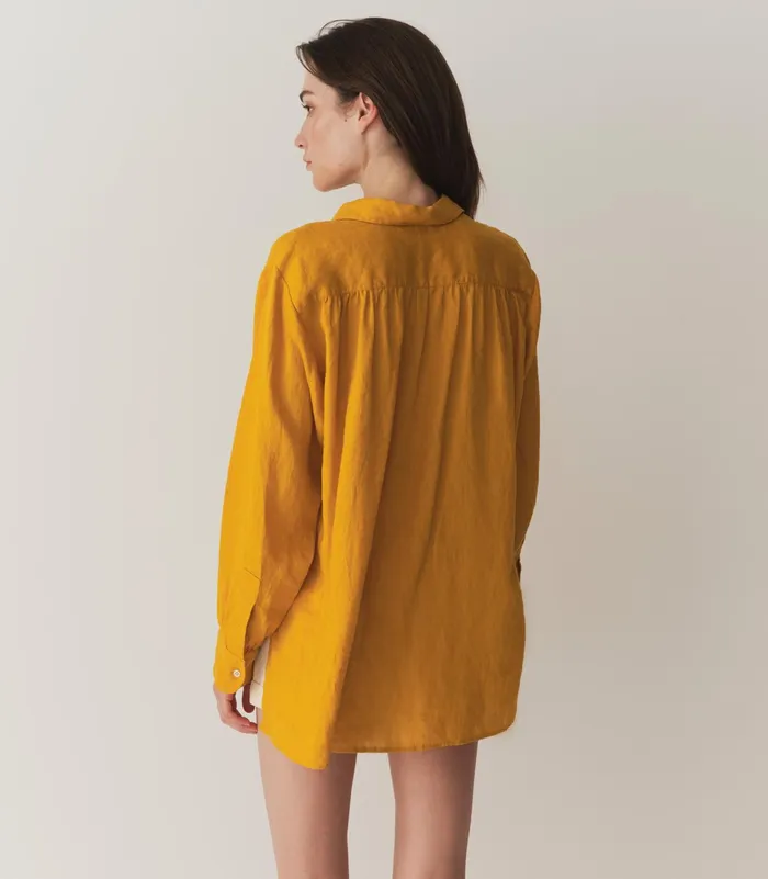 DEN Hava Linen Top Sunflower Women Tops