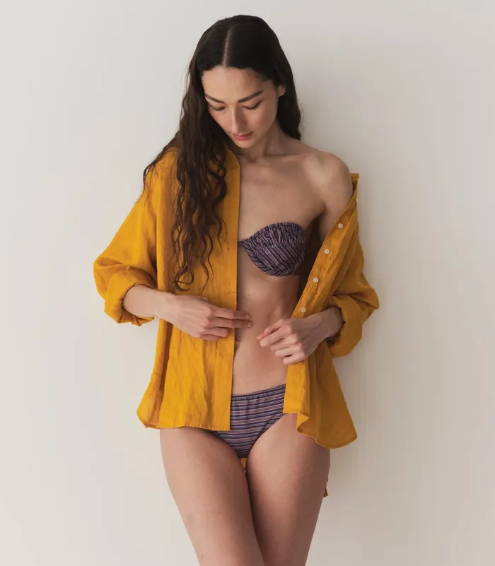 DEN Hava Linen Top Sunflower Women Tops