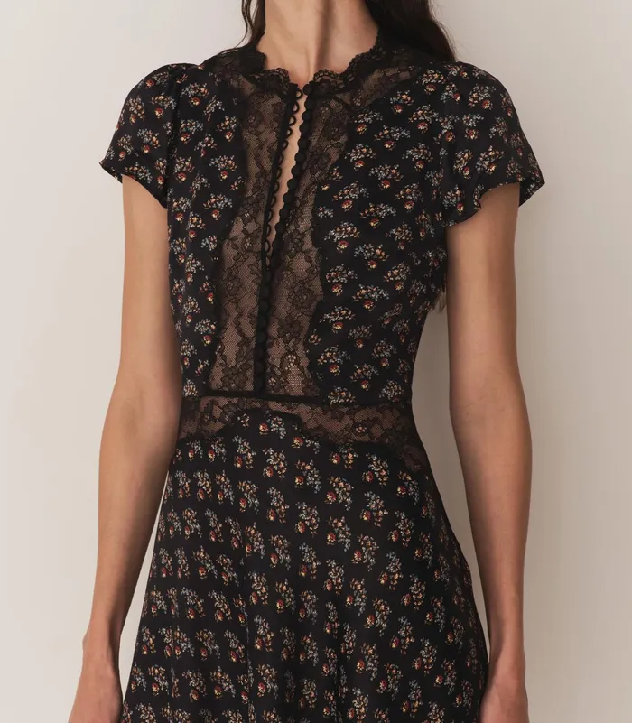DEN Ivy Dress Delphinium Floral Women Dresses DEN Ivy Dress Delphinium Floral Women Dresses