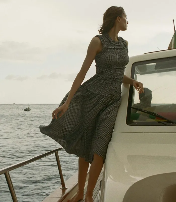 DEN Mallory Dress La Maddalena Gingham Women Dresses