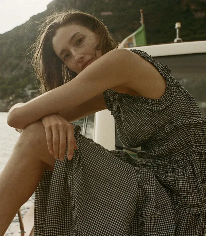 DEN Mallory Dress La Maddalena Gingham Women Dresses
