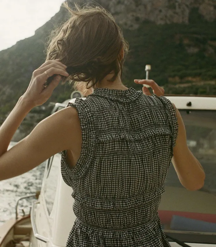 DEN Mallory Dress La Maddalena Gingham Women Dresses