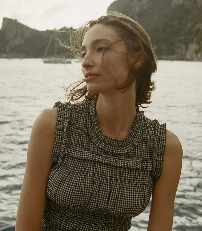 DEN Mallory Dress La Maddalena Gingham Women Dresses