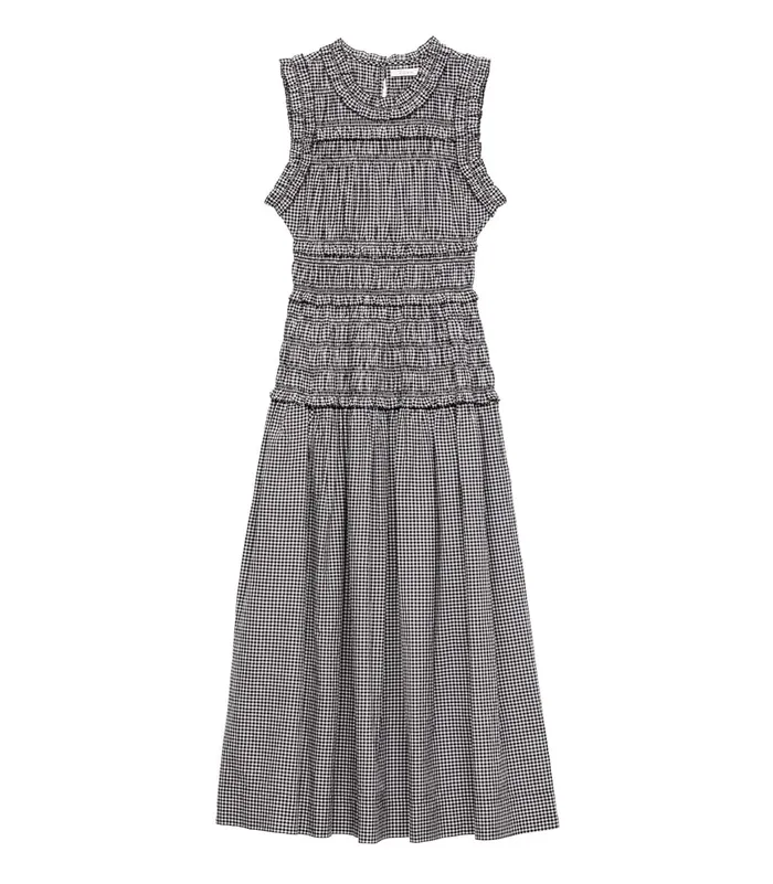 DEN Mallory Dress La Maddalena Gingham Women Dresses