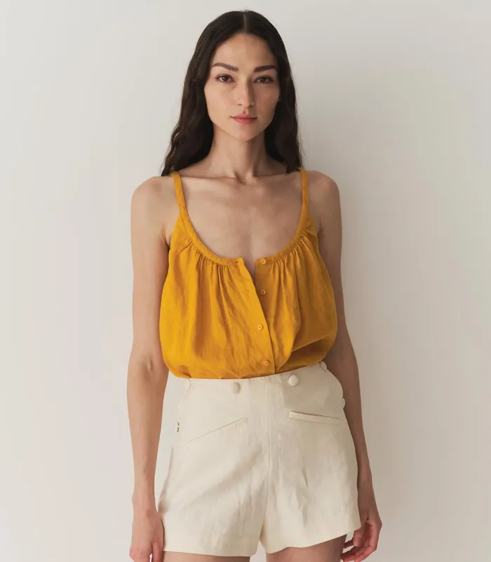 DEN Nalina Linen Top Sunflower Women Tops