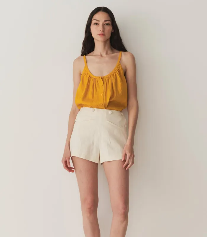 DEN Nalina Linen Top Sunflower Women Tops
