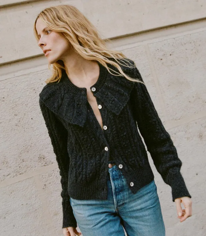 DEN Nerina Cardigan Moonshadow Women Knitwear