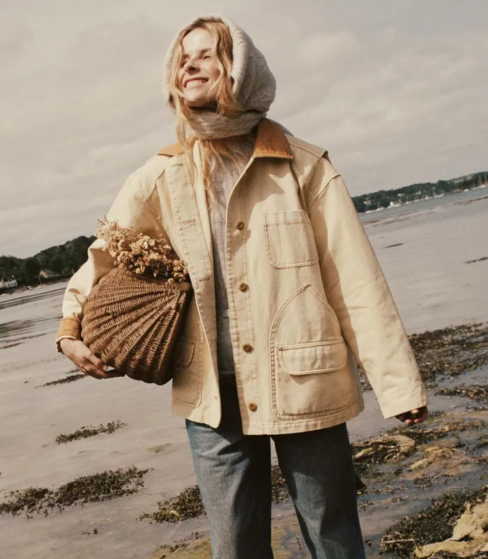 DEN Pascual Barn Jacket Straw Women Coats and Jackets