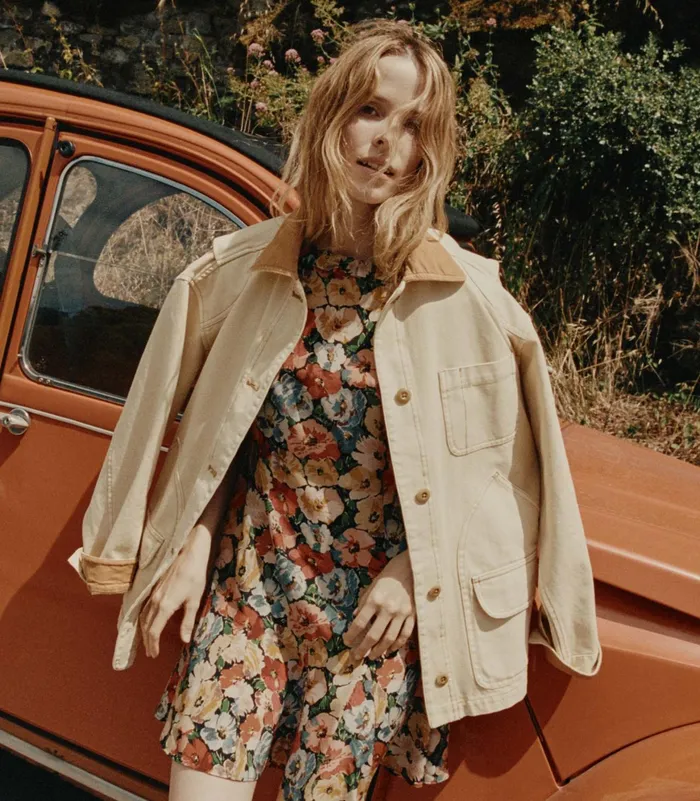 DEN Pascual Barn Jacket Straw Women Coats and Jackets