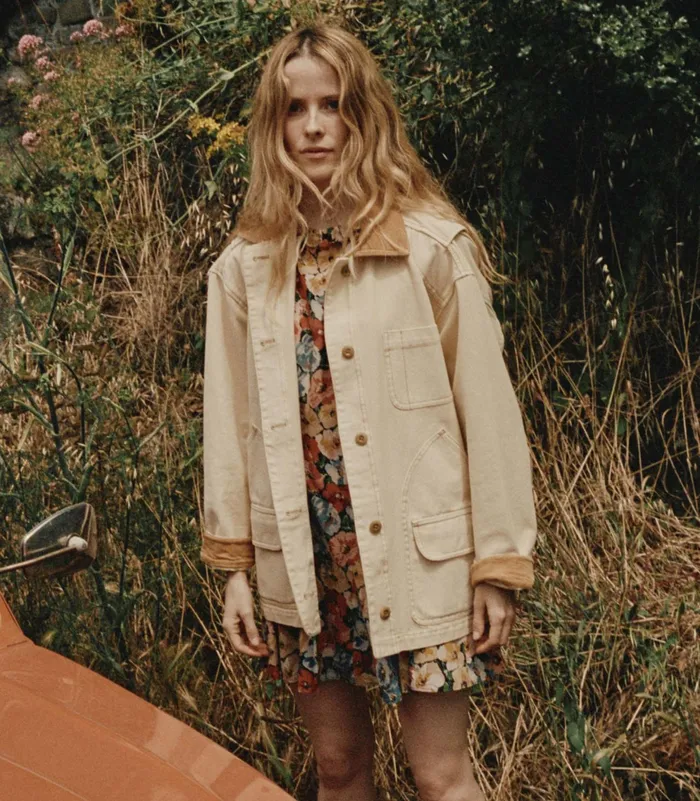 DEN Pascual Barn Jacket Straw Women Coats and Jackets
