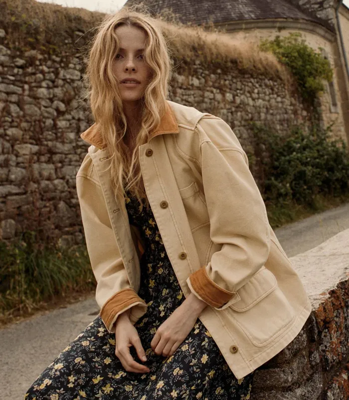 DEN Pascual Barn Jacket Straw Women Coats and Jackets