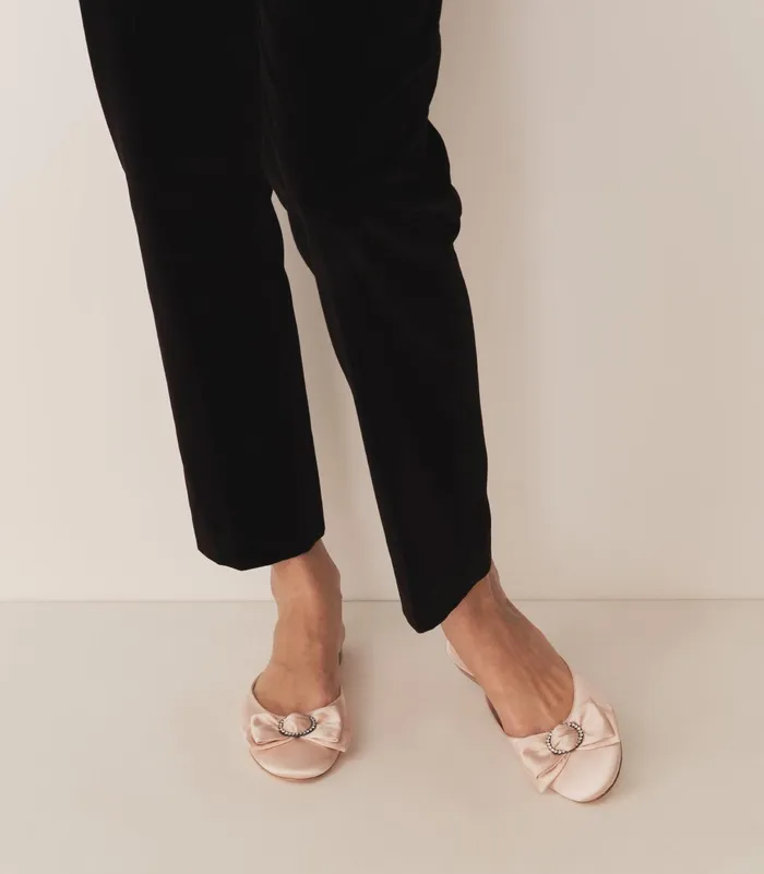 DEN Tilly Mule Peche Satin Women Shoes