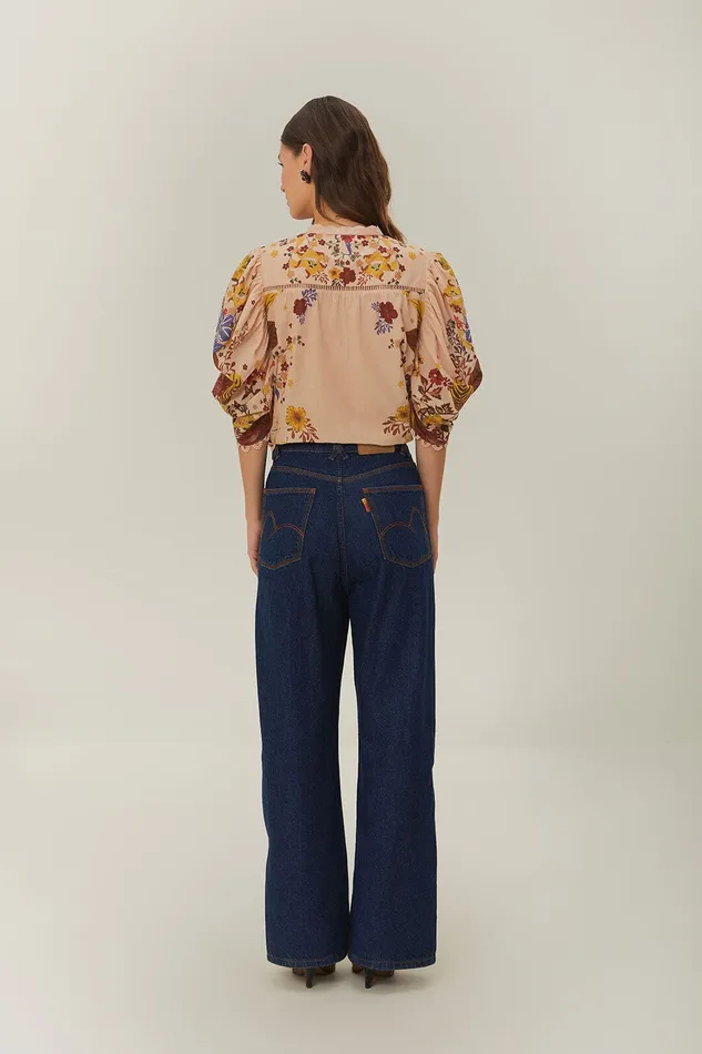 Dark Denim High Waist Snips Pants Women Farm Rio Pants