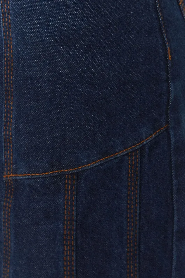 Dark Denim High Waist Snips Pants Women Farm Rio Pants