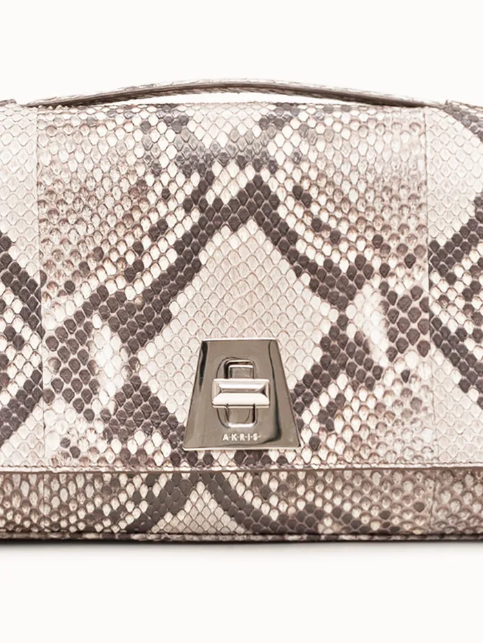 Day Bag In Python Leather Rock Women Akris Crossbody Bags