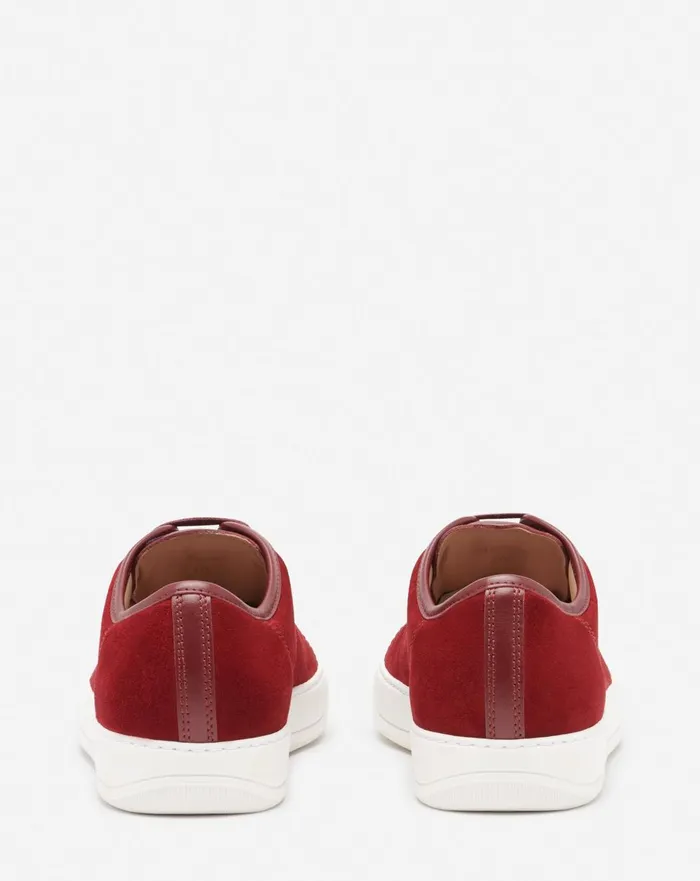 Dbb1 Leather And Suede Sneakers Burgundy Men Lanvin Sneakers