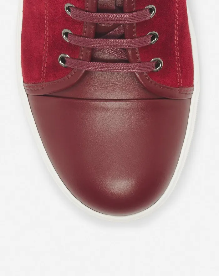 Dbb1 Leather And Suede Sneakers Burgundy Men Lanvin Sneakers