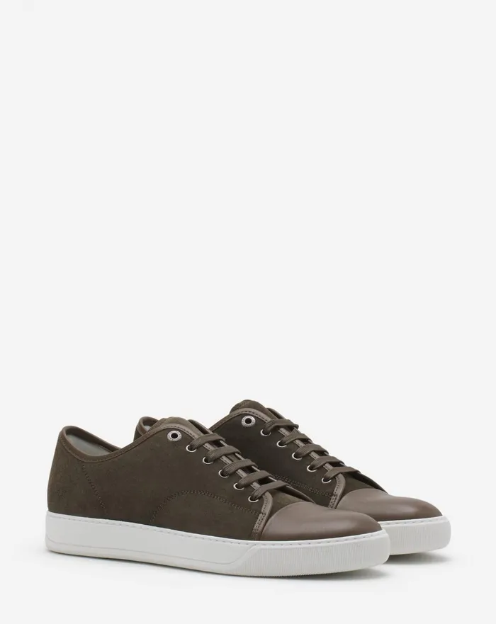Dbb1 Leather And Suede Sneakers Khakiwhite Men Lanvin Sneakers Dbb1 Leather And Suede Sneakers Khakiwhite Men Lanvin Sneakers