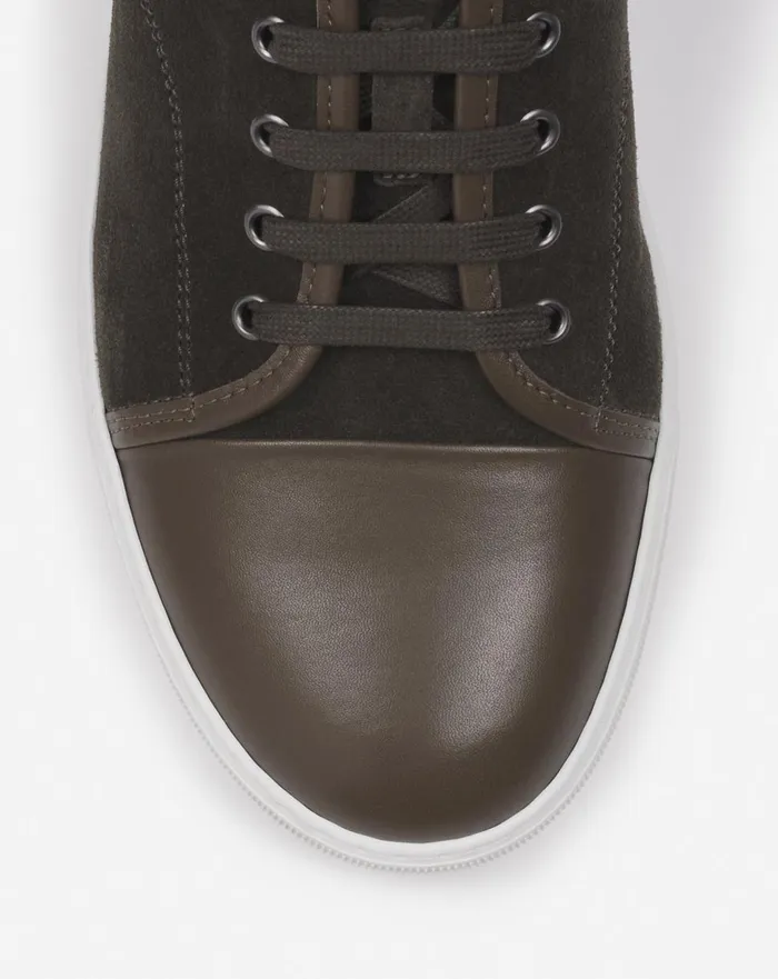 Dbb1 Leather And Suede Sneakers Khakiwhite Men Lanvin Sneakers Dbb1 Leather And Suede Sneakers Khakiwhite Men Lanvin Sneakers