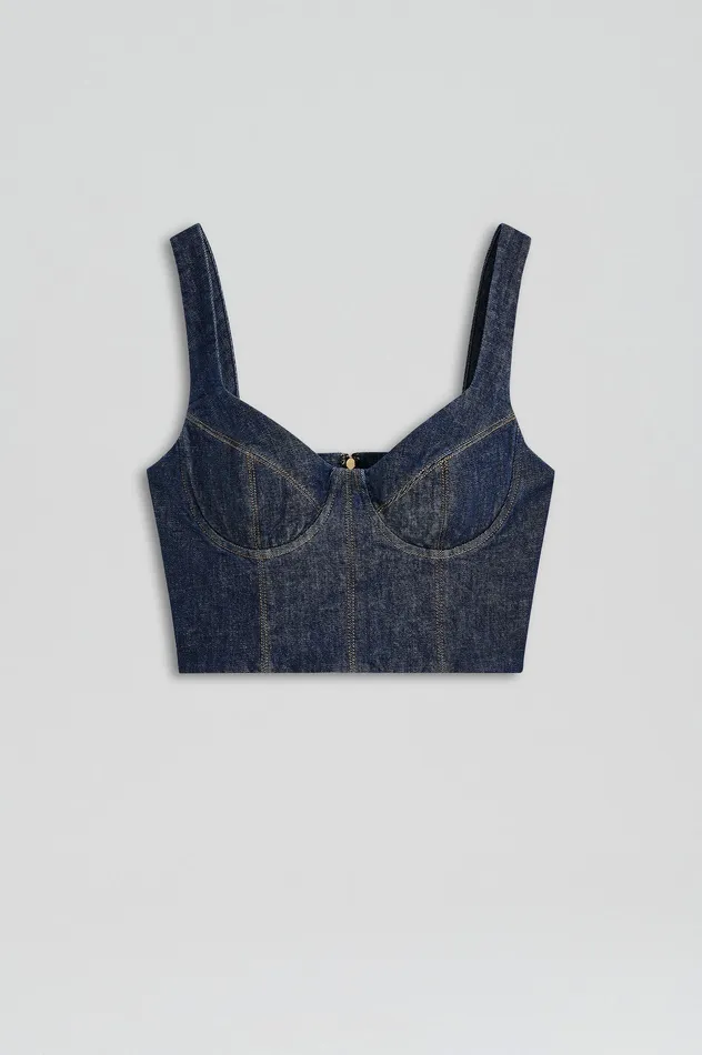 Denim DENIM BRALETTE INDIGOB Scanlan Theodore Women Denim DENIM BRALETTE INDIGOB Scanlan Theodore Women