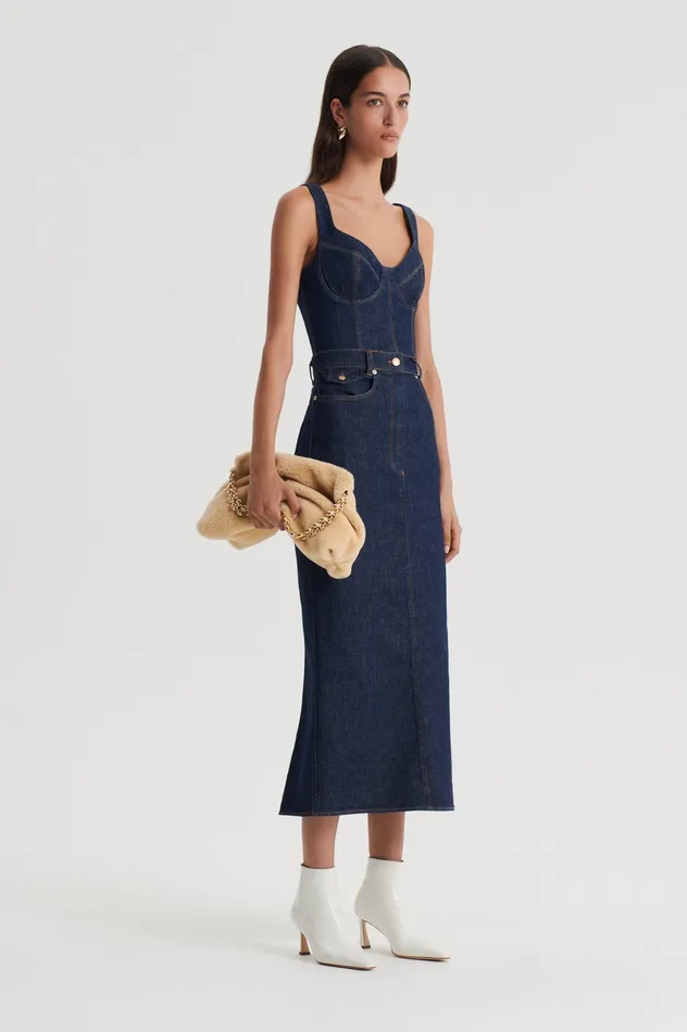 Denim DENIM BRALETTE INDIGOB Scanlan Theodore Women Denim DENIM BRALETTE INDIGOB Scanlan Theodore Women