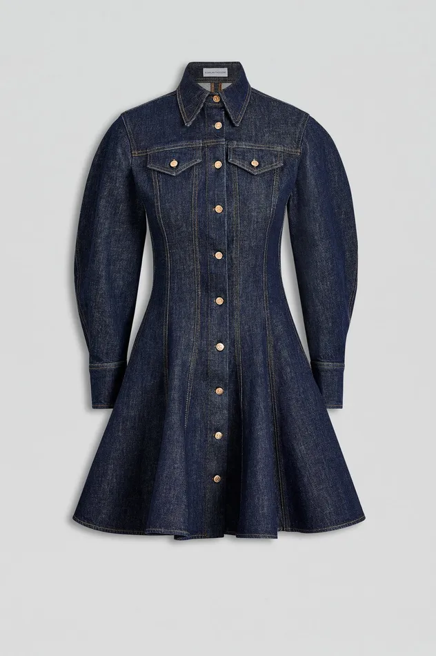 DENIM MINI DRESS INDIGOB Women Denim Scanlan Theodore