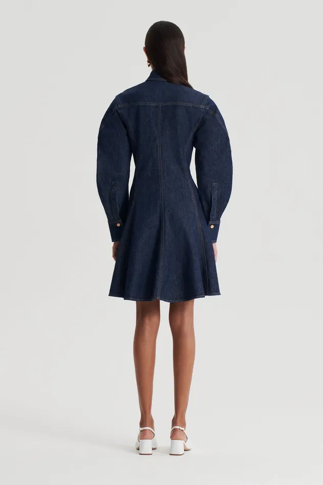 DENIM MINI DRESS INDIGOB Women Denim Scanlan Theodore