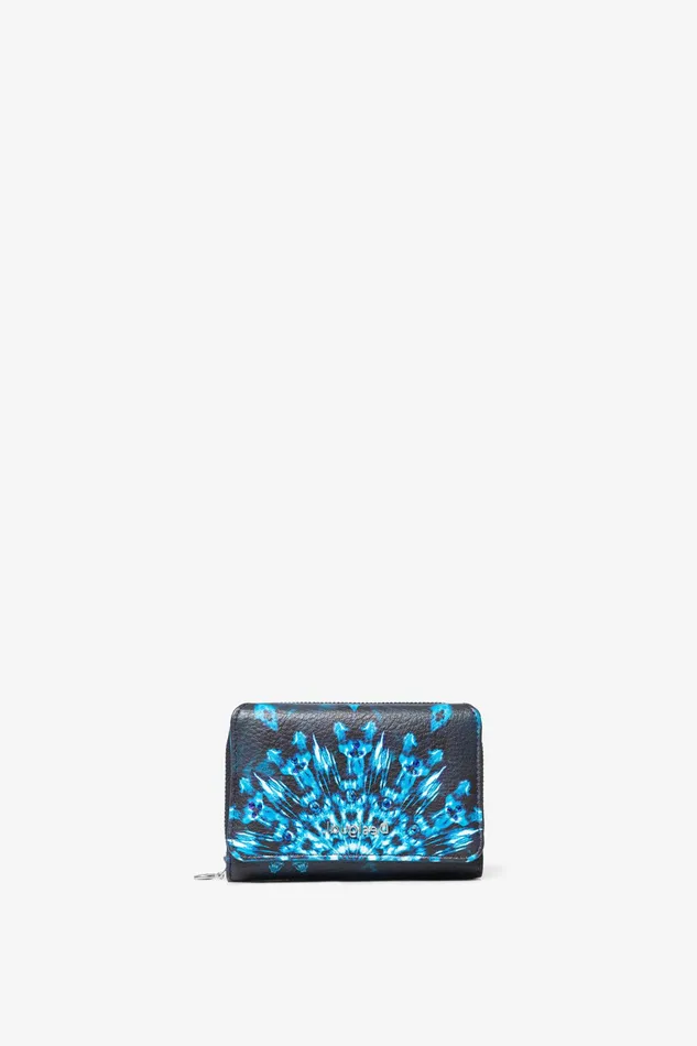 Desigual Blue Mandalas Coin Purse Women Wallets