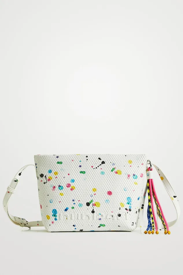 Desigual Braided Paint Sling Bag Women Crossbody Bags
