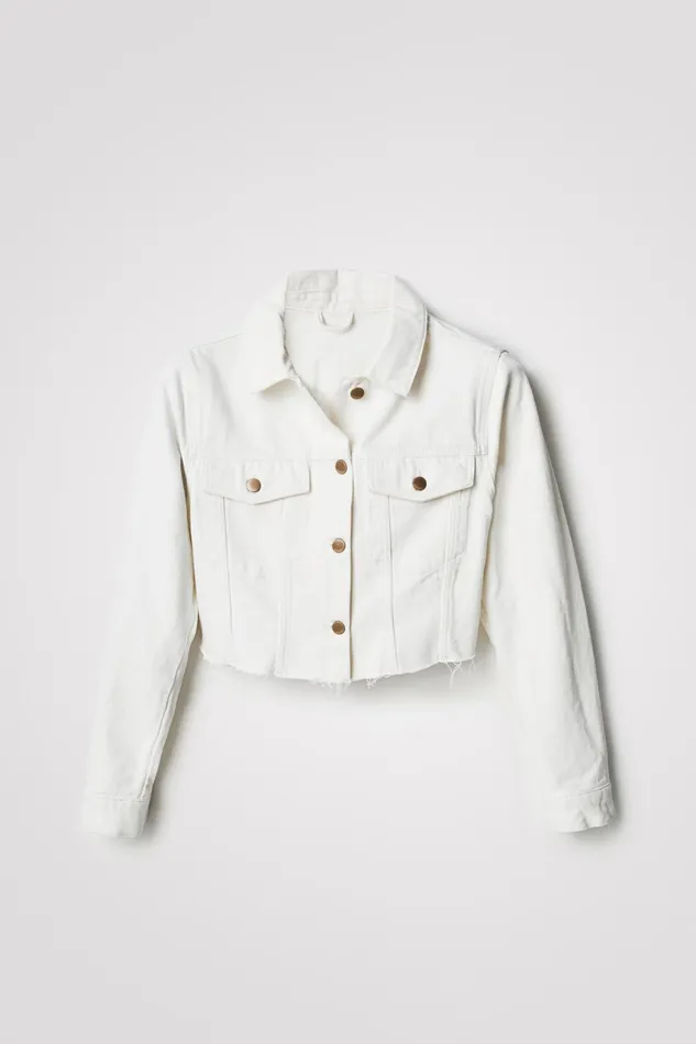 Desigual Cropped Denim Jacket Women Jackets