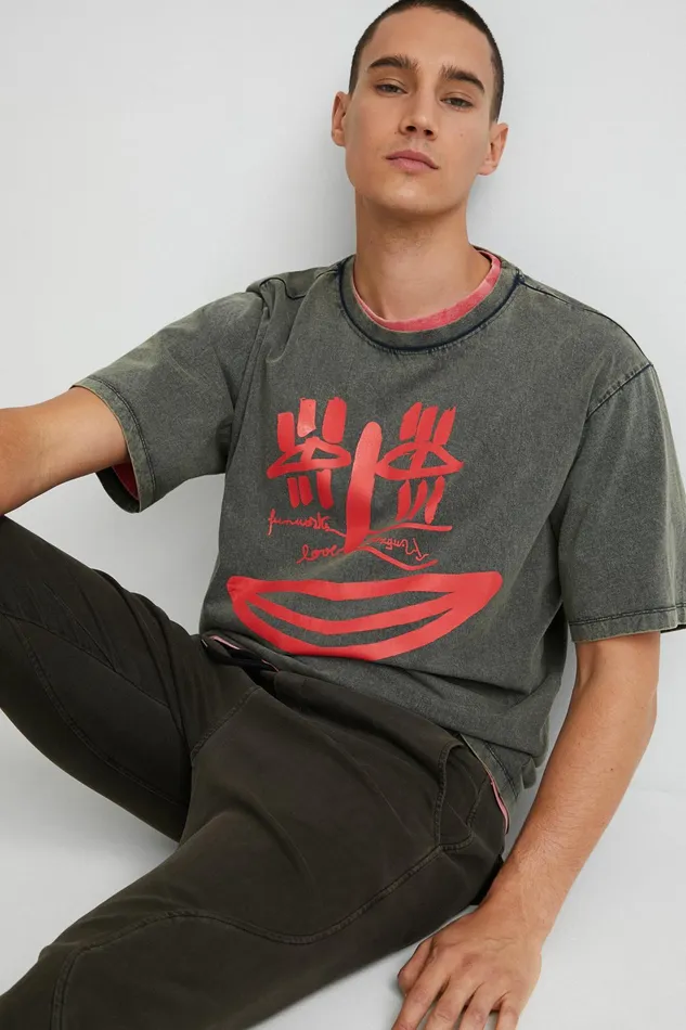 Desigual Feline Tshirt Mens Tshirt and Polos