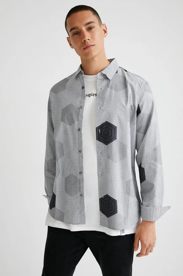 Desigual Hexagon Shirt Mens Shirts