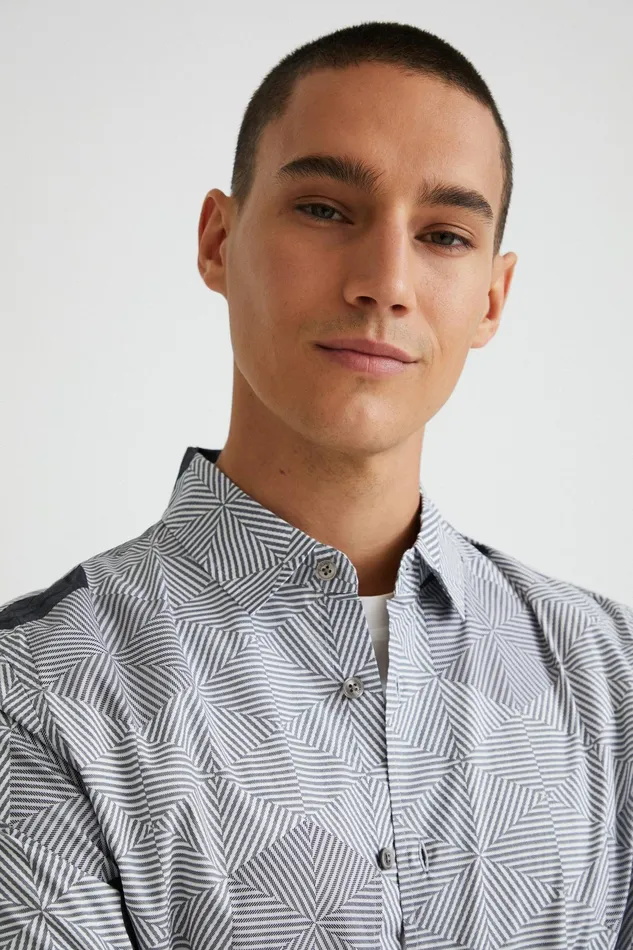 Desigual Hexagon Shirt Mens Shirts