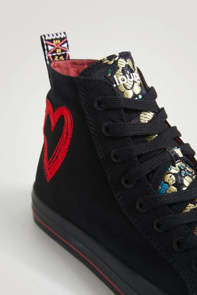 Desigual Hightop Sneakers Embroidered Women Sneakers