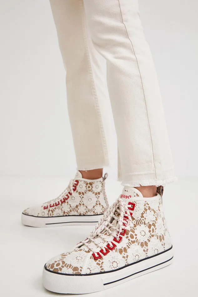 Desigual Lace Hightop Sneakers Women Sneakers