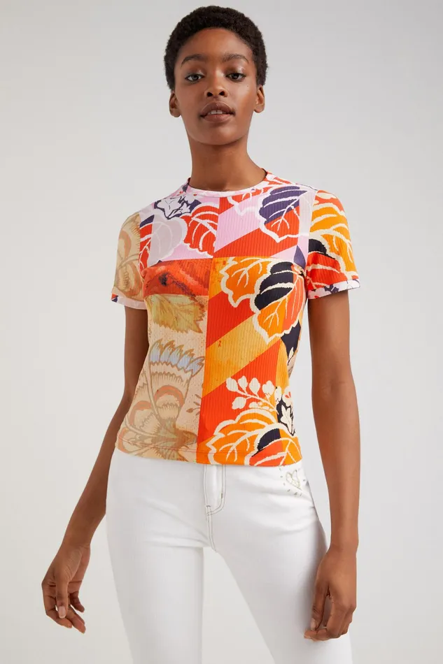 Desigual M Christian Lacroix Ribbed Tshirt Women Tshirts