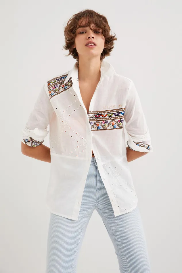 Desigual Motif Shirt Women Tops and Shirts