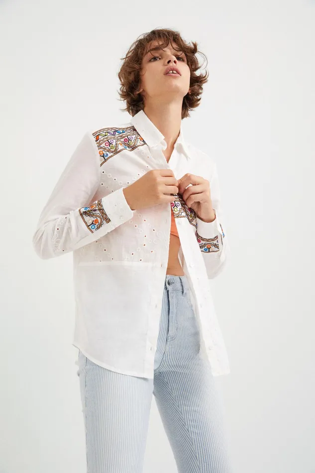 Desigual Motif Shirt Women Tops and Shirts