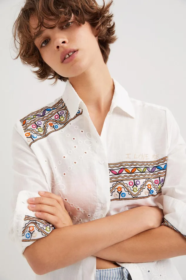 Desigual Motif Shirt Women Tops and Shirts