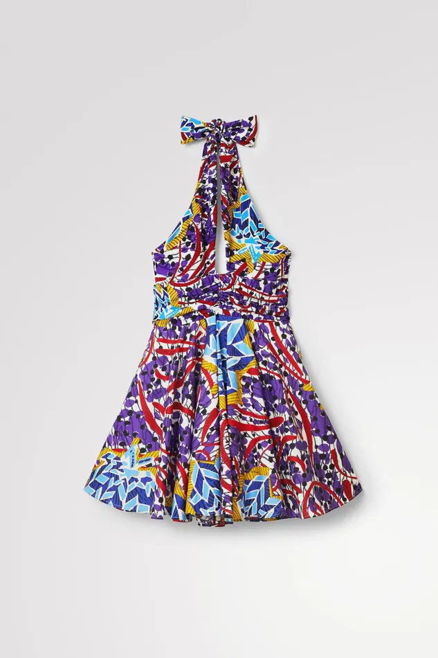 Desigual Stella Jean Short Bow Dress Women Dresses