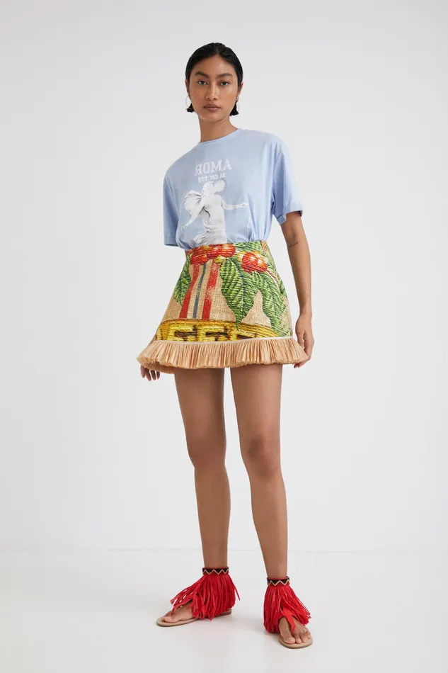 Desigual Stella Jean Statue Tshirt Women Tshirts