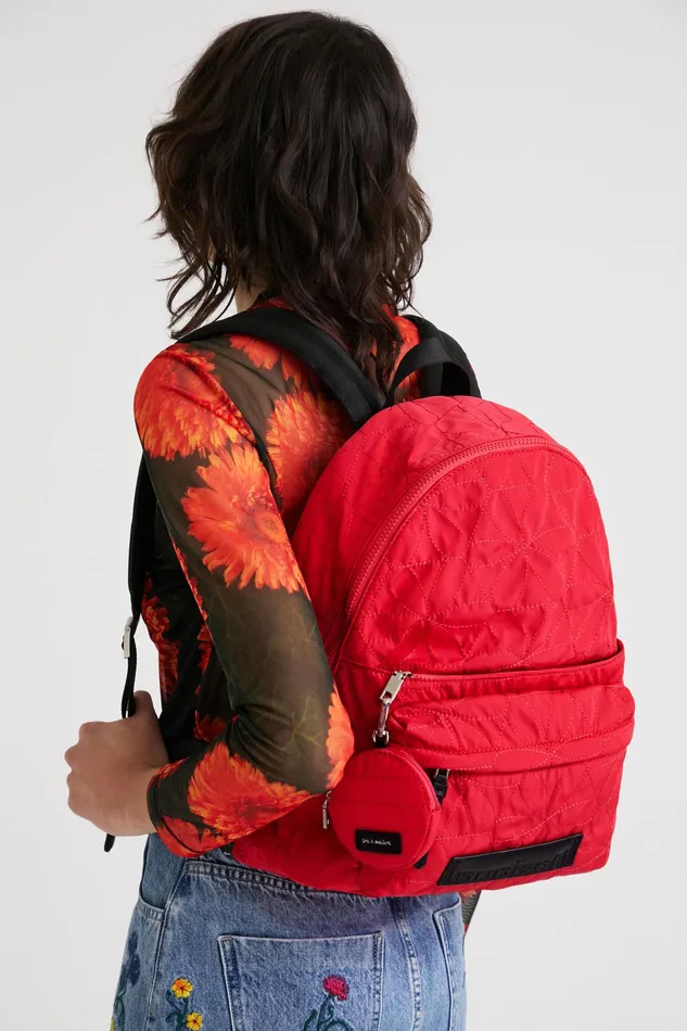 Desigual Textured Recycled Backpack Women Sport Bags