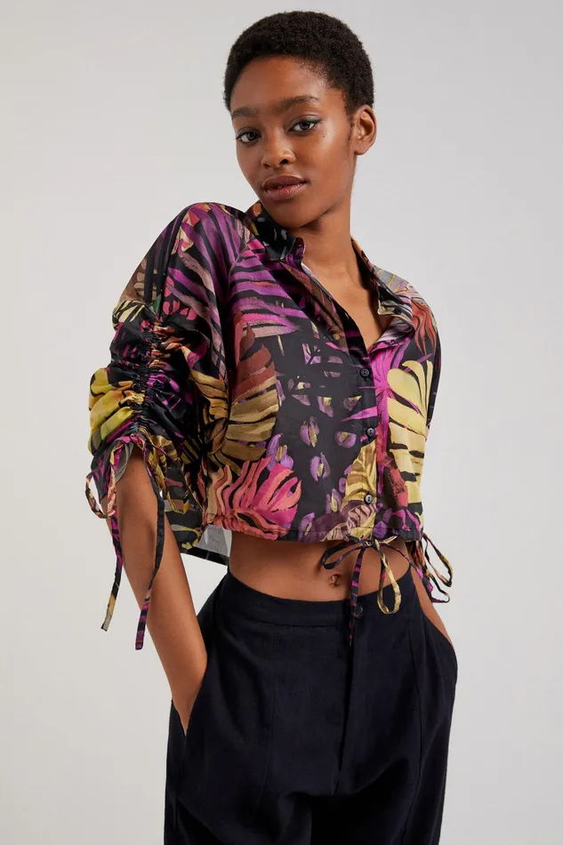 Desigual Tropical Blouse Women Tops and Shirts
