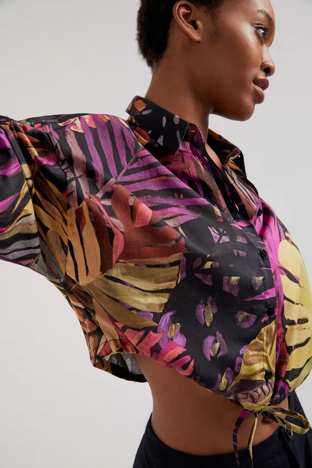 Desigual Tropical Blouse Women Tops and Shirts